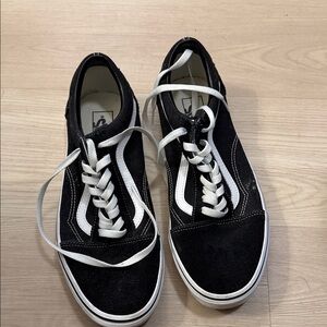 Vans Black and White Athletic Shoes